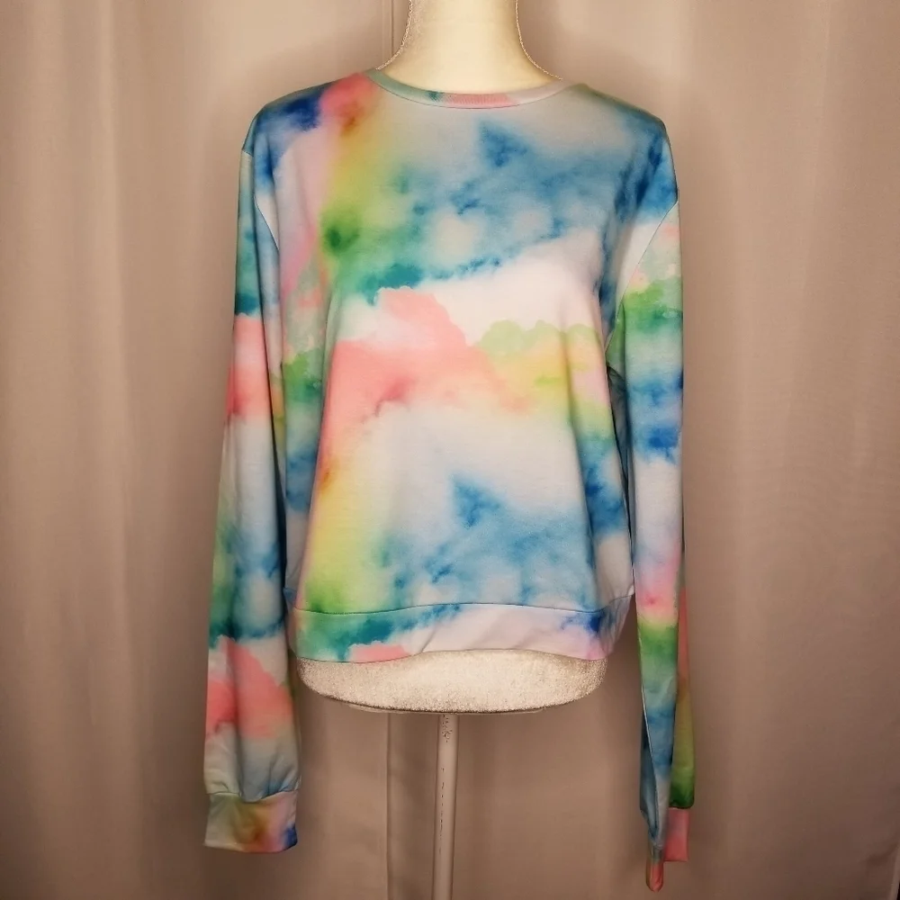 NASTY GAL Out Of This World Tie Dye Sweatshirt
